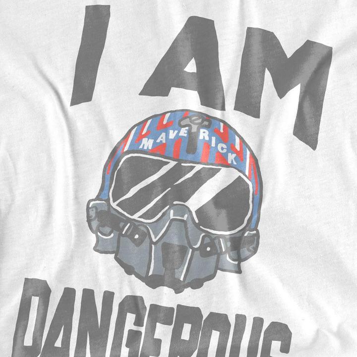 Actual product image Top Gun Unisex Adult I Am Dangerous T-Shirt (L)