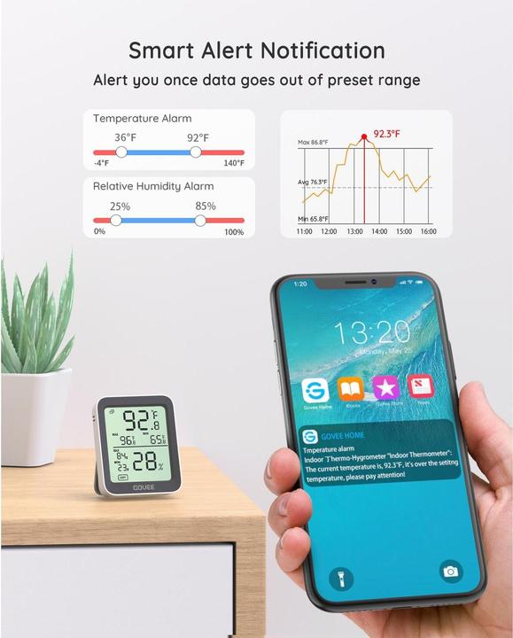 Produktbild Govee Bluetooth Thermometer Hygrometer with Screen