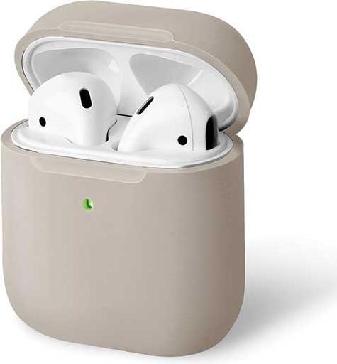 Actual product image Uniq case Lino AirPods 1/2 gen. Silicone beżowy/beige ivory