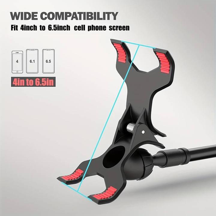 Image du produit PhoneLook Support flexible et ajustable pour téléphone portable 1,3 mètre avec pince universelle pour bord de