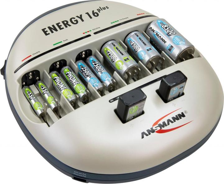 Produktbild Ansmann Energy 16 plus Lade- und Pflegestation für 1-12 Micro AAA, Mignon AA Akkus