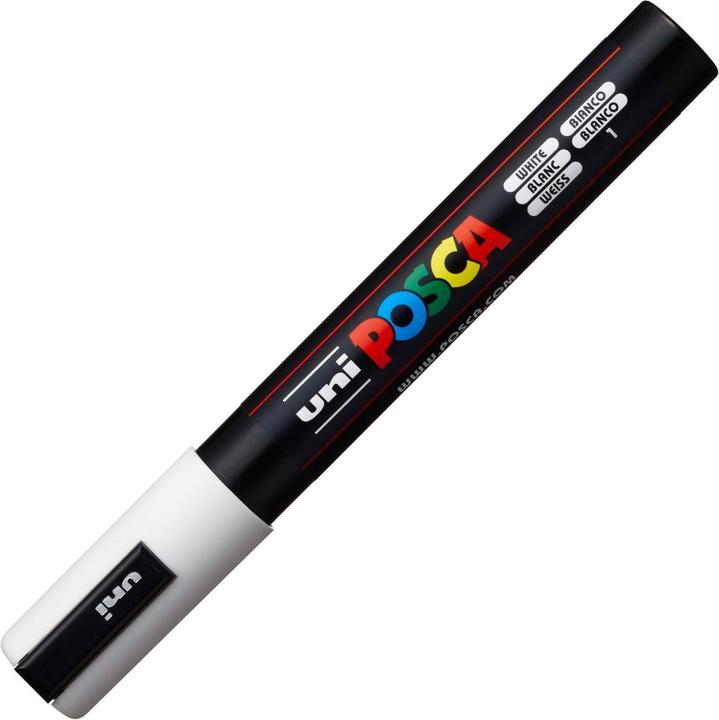 Produktbild Posca Marker PC-5M Rundspitze (Weiss, 2.50 mm, 1 x)