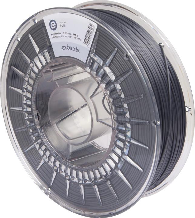 Produktbild Extrudr Filament PCTG Anthrazit 1.75mm 800g (PCTG, 1.75 mm, 800 g, Grau)