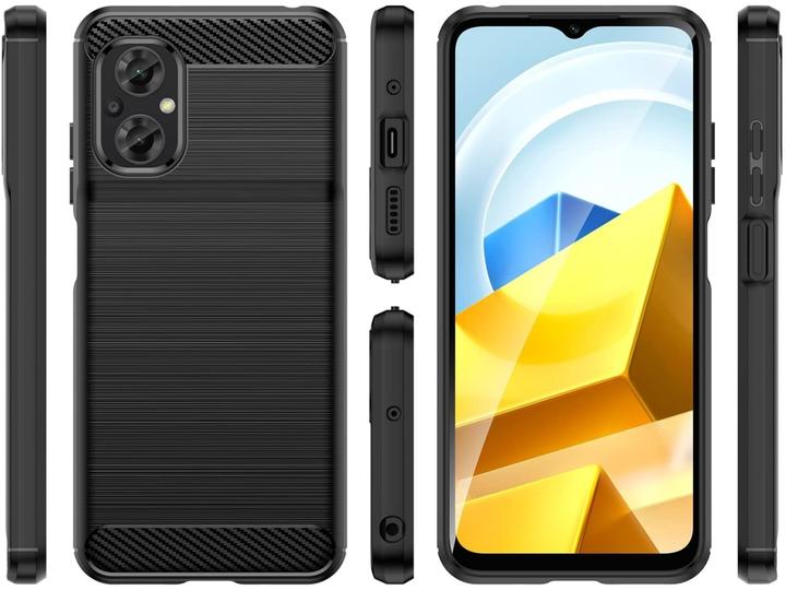 Actual product image Screenguard Xiaomi Poco M5 Cover Carbon Brushed Soft TPU (Xiaomi Poco M5)