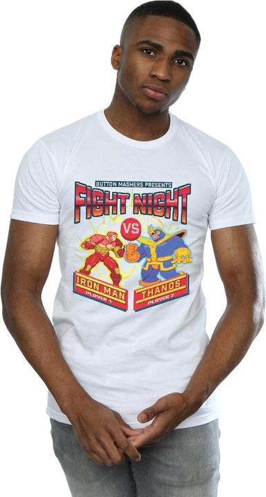 Actual product image Mens Fight Night Iron Man Vs Thanos T-Shirt (4XL)