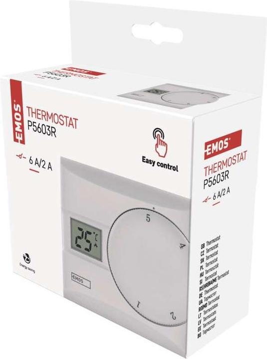 Image du produit Emos Thermostat d'ambiance P5603R, manuel, câblé