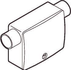 Actual product image LK Rørdåse 16mm incl. 2 tude