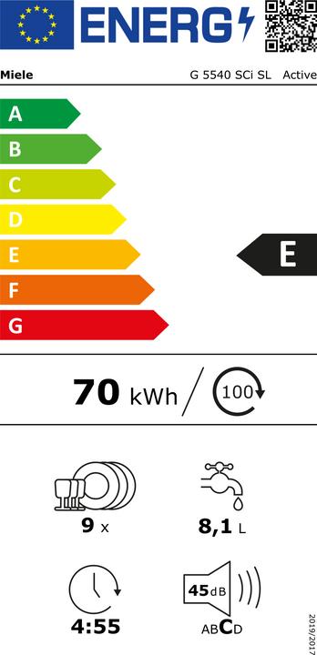 Energy Label Miele G 5540 SCi SL Active