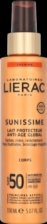 Actual product image Lierac sunissime antiedad spf50 150ml (Suntan lotion, SPF 50, 150 ml)