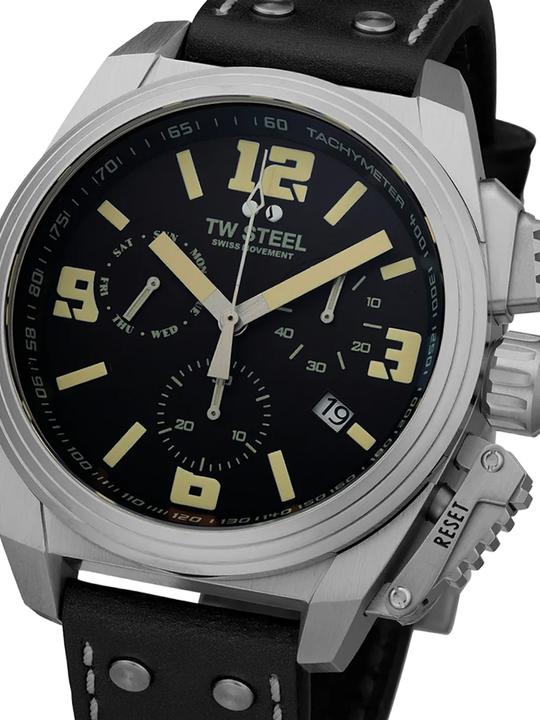 Produktbild TW-Steel TW1111 Canteen Chronograph Herrenuhr 46mm 10ATM (Chronograph, 46 mm)