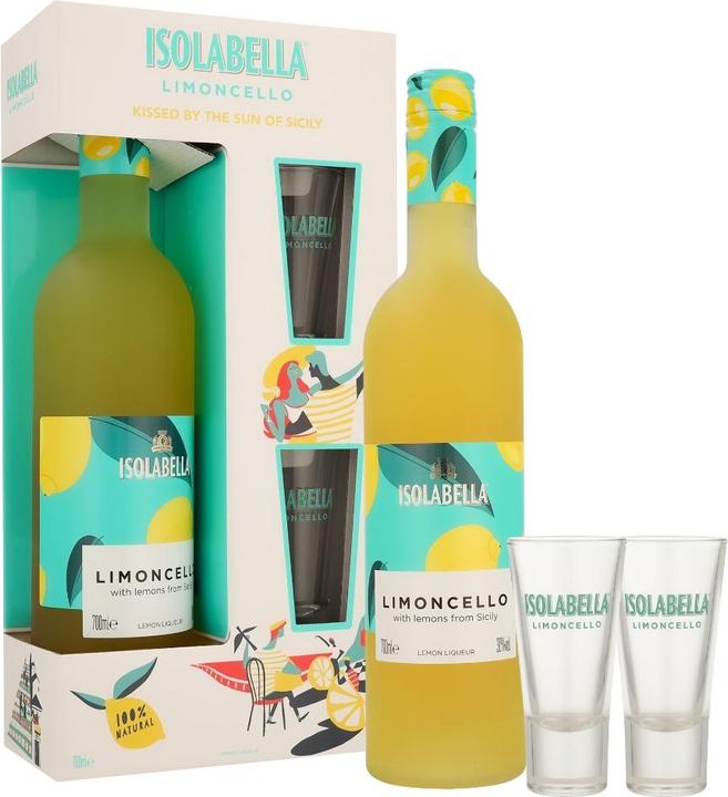 Immagine prodotto Isabella Isolabella Limoncello + 2 bicchieri 30% Vol. 0,7l