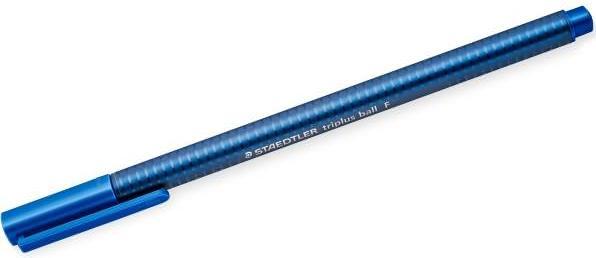 Image du produit Staedtler triplus ball 437 Stylo à bille triangulaire, produit unique, bleu, largeur de ligne F (Bleu, 1 x)