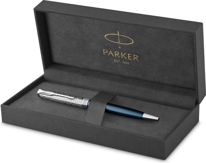 Produktbild Parker Kugelschreiber Sonnet Premium Metal & C.C. sw M (Metallic, Blau, 1 x)