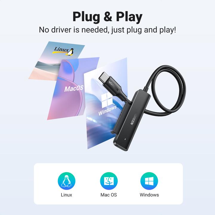 Produktbild Ugreen USB-C auf SATA 3.0 Adapter