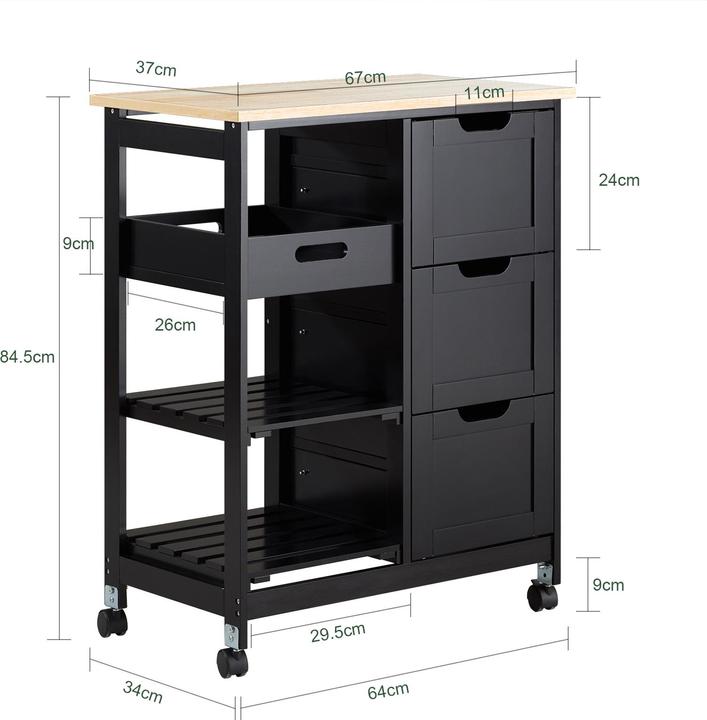 Actual product image SoBuy Kitchen trolley