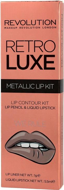 Makeup Revolution Retro Luxe Metallic Lip Kit Shade We Rule