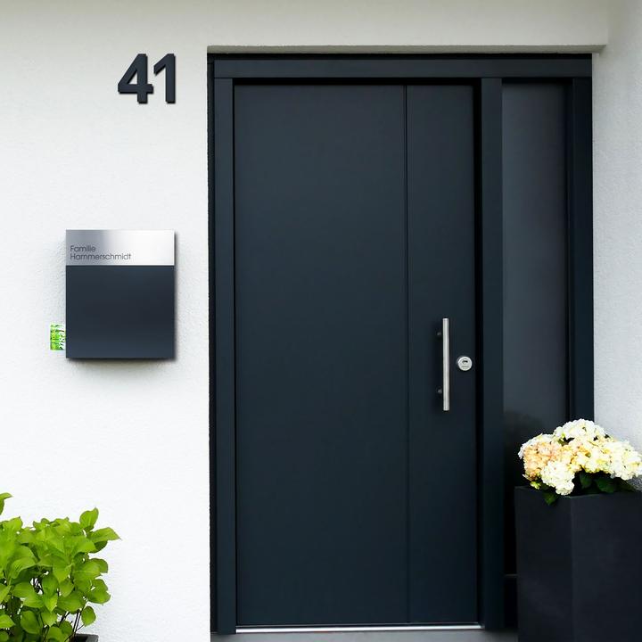 Produktbild Mocavi HS20 Hausnummern modern zum Einschlagen Edelstahl.