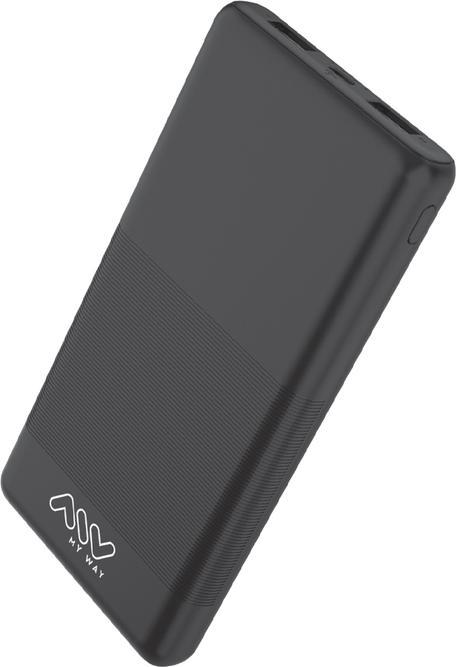 Produktbild My Way MYWAY POWERBANK 2 USB 10 000mAh NOIR (10000 mAh, 10.50 W, 10 Wh)