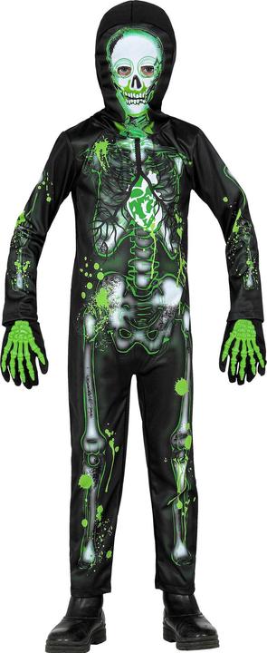 Produktbild Widmann Verseuchtes Zombie Skelett Kinderkostüm Overall mit Maske (116)
