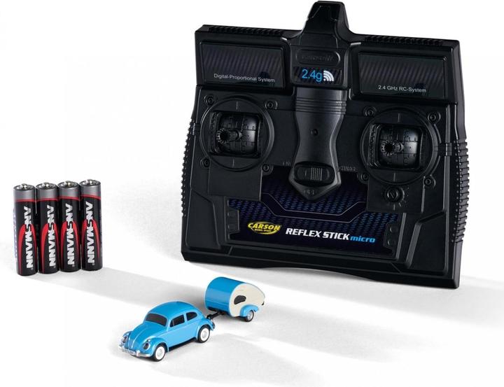 Actual product image Carson 1:87 VW Beetle w. trailer 2.4G 100% RTR (RTR Ready-to-Run)
