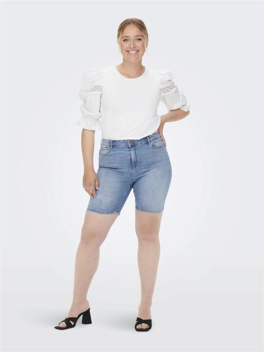 Image du produit Only Curvy CARLaola Reg Short en jean déstructuré (52)