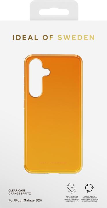 Actual product image iDeal Of Sweden Clear Case Mid - Orange Spritz (Samsung Galaxy S24)