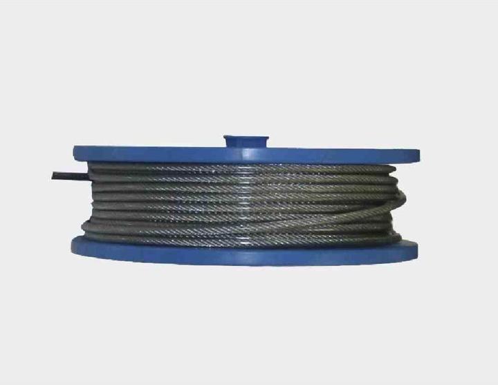 Actual product image Pösamo Wire rope Psamo 4-6 mm steel galvanised plasticised, sold by the metre (50 m)