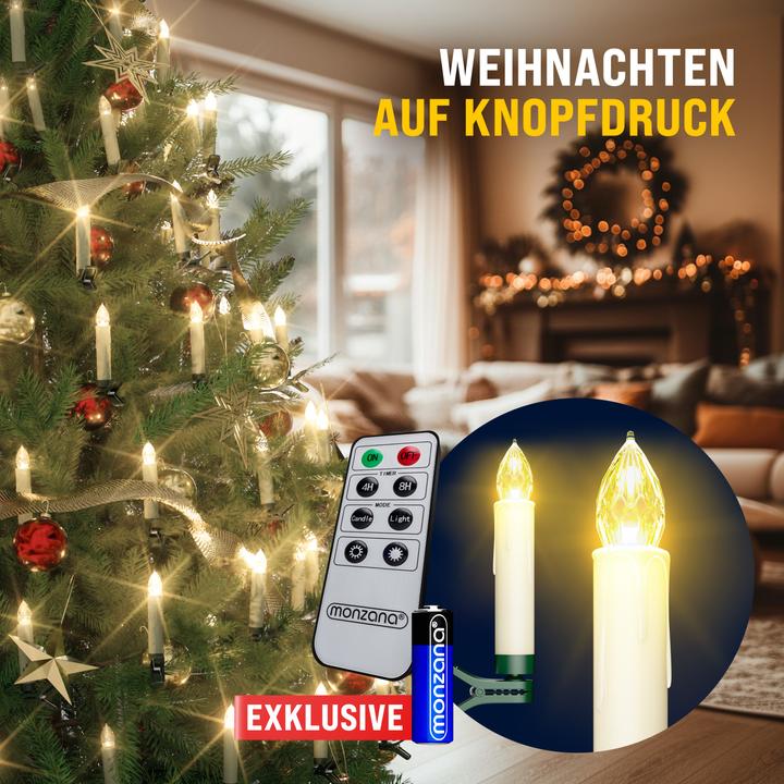 Produktbild Monzana Weihnachtsbaumkerzen (30 x)