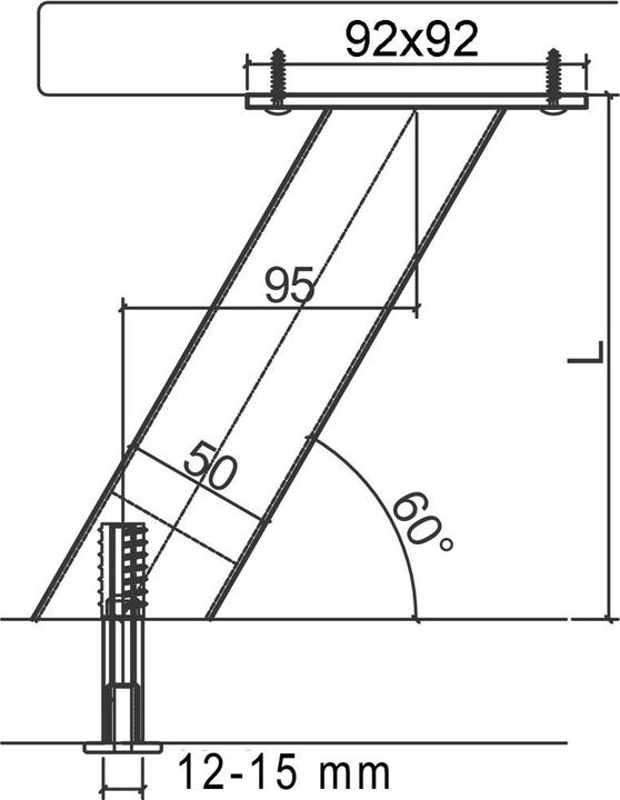 Produktbild Meyer Barkonsolen für Holz- und Steinplatten, rund, ø 50 mm, gerade oder geneigt 30/60° (1 Stk.)