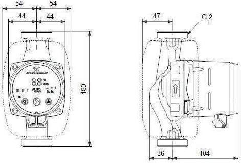 Productafbeelding Grundfos Verwarmingscirculatiepomp ALPHA2 (Pomp voor huishoudelijk water)