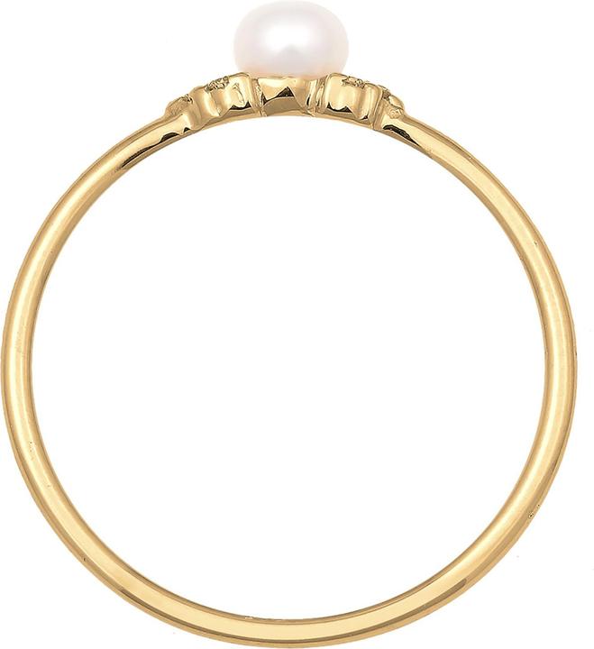 Produktbild Elli DIAMONDS Ring Verlobung Perle Diamant (0.03 ct.) 585 Gelbgold (54, 585/14 K Gold)