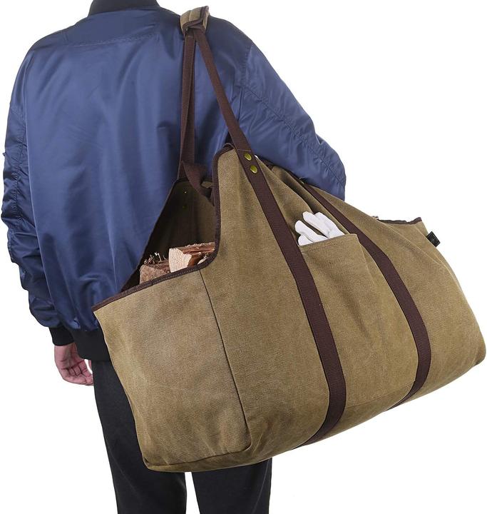 Actual product image Bonthee Canvas firewood bag (60 x 30 x 50 cm)