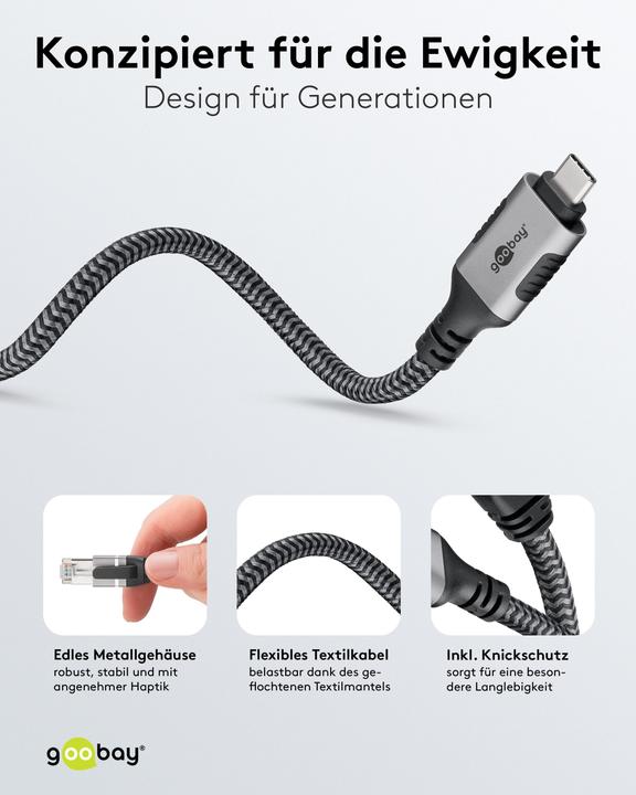 Actual product image Goobay Ethernet cable USB-C to RJ45 (USB 3.1, RJ45 (1x))