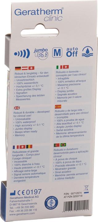 Image du produit Geratherm clinique clinique thermomètre clinique digital digital digital (Aisselle, Bouche, Rectal)