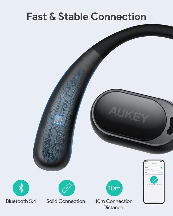 Actual product image Aukey SPORTS FIT OPEN-EAR - Earbuds (35 h, Wireless)