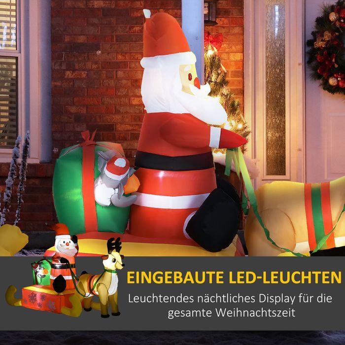 Image du produit Swisshandel24 Aufblasbar Weihnachtsdeko 1,22 m Weihnachtsmann mit LED-Beleuchtung Gartendeko