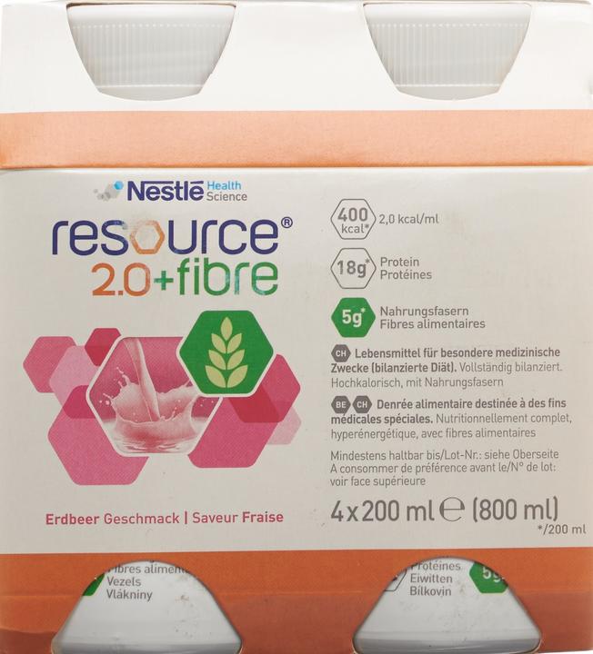 Immagine prodotto Resource 2.0+Fibre Drink Fragola (Fragola, 4 x)