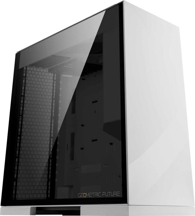 Geometric Future Futuro M8 Lohan Mid tower Pc behuizing, verticaal luchtkanaalontwerp, Wit, GEO-M8-LOW (E-ATX, ATX, Mini-ITX, mATX)