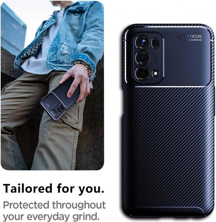 Screenguard Custodia Oppo A74 5G Hull Carbon Design TPU (Oppo A74 5G)
