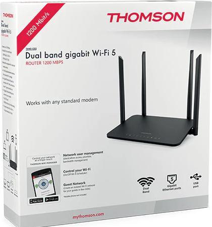 Immagine prodotto Thomson Router Dual Band Gigabit Wi-Fi 5 1200Mbps