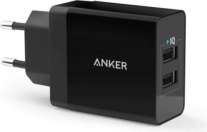 Actual product image Anker 24W 2-Port USB Charger Black (24 W)