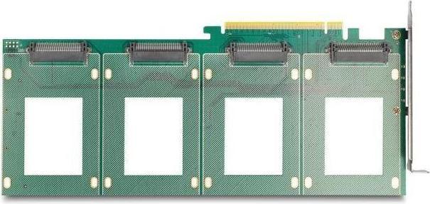 Produktbild Delock PCI Express 4.0 x16 Karte zu 4 x intern U.2 NVMe SFF-8639 - Bifurcation (LxB: 288 x 122 mm)