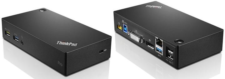 Produktbild Lenovo ThinkPad USB 3.0 Pro Dock - Dockingstation - USB - DVI, DP - GigE - 45 Watt - It (USB-B, 10 Ports)
