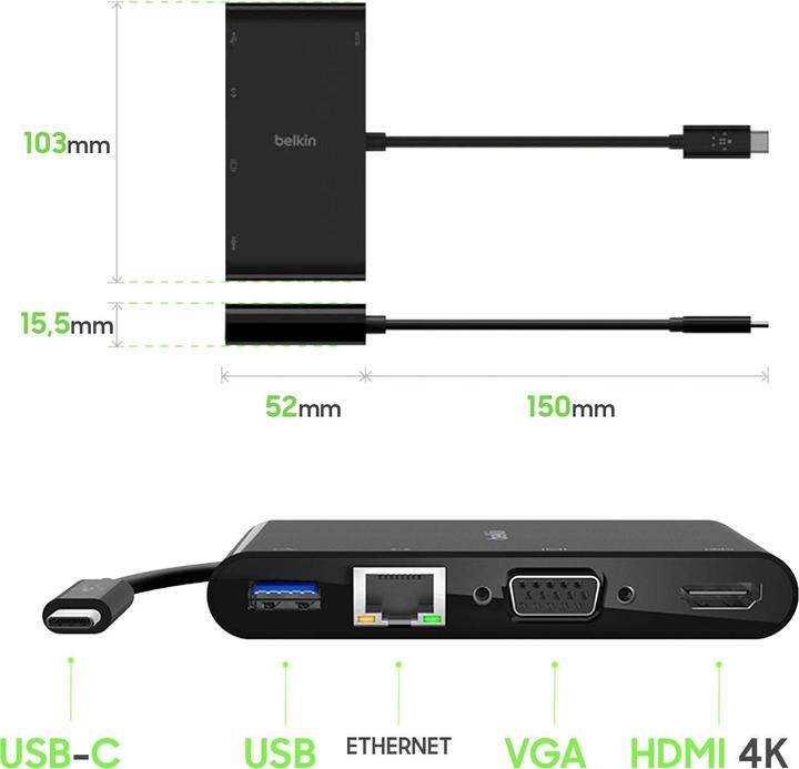 Actual product image Belkin Multimedia (USB-C, 1 Ports)