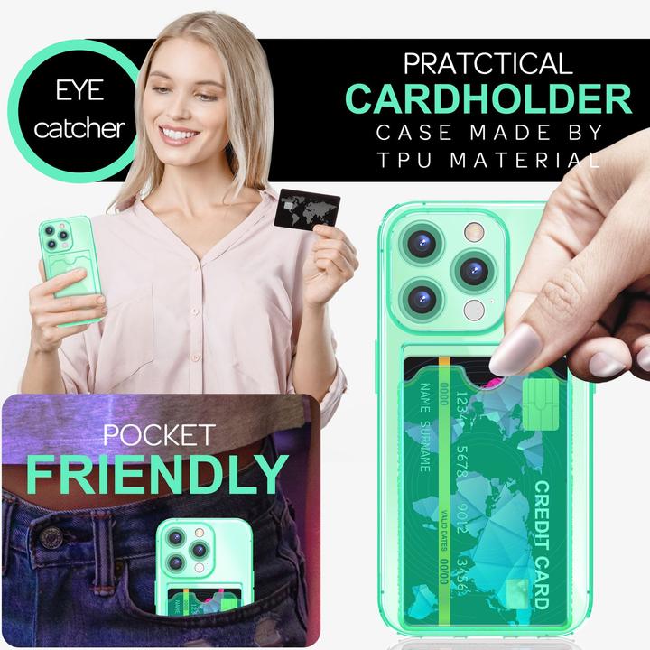 Image du produit Nalia Transparent Transparent Silicone Porte-cartes (Apple iPhone 16 Pro Max)