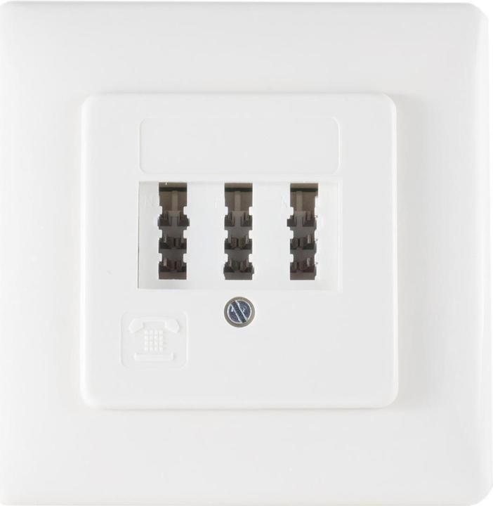 Actual product image Shiverpeaks S/CONN maximum connectivity telephone connection socket TAE NFN, with metal frame, pure white