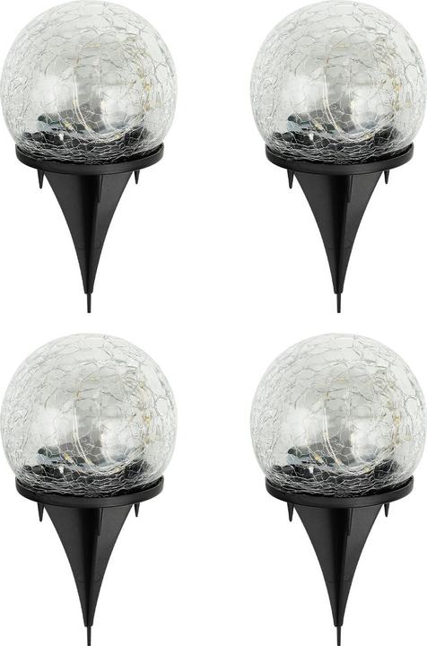 Immagine prodotto HI Solar-Kugelleuchten Crackle Glas mit Erdspiess, 8er-Set