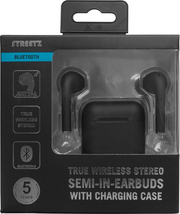 Produktbild Streetz TWS - Semi-in-Ear Earbuds (keine Geräuschunterdrückung, 18 h, Kabellos)