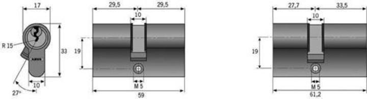 Produktbild Abus Profilzylinder Zylinder mit Not & Gefahr C73 N 35/35 (Profilzylinder)