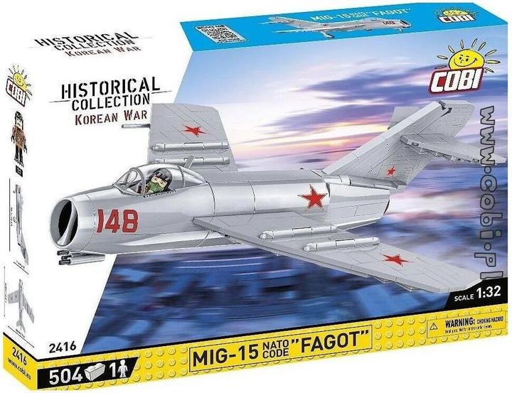 Actual product image Cobi MiG-15 Fagot, model, 504 parts, from 7 years old